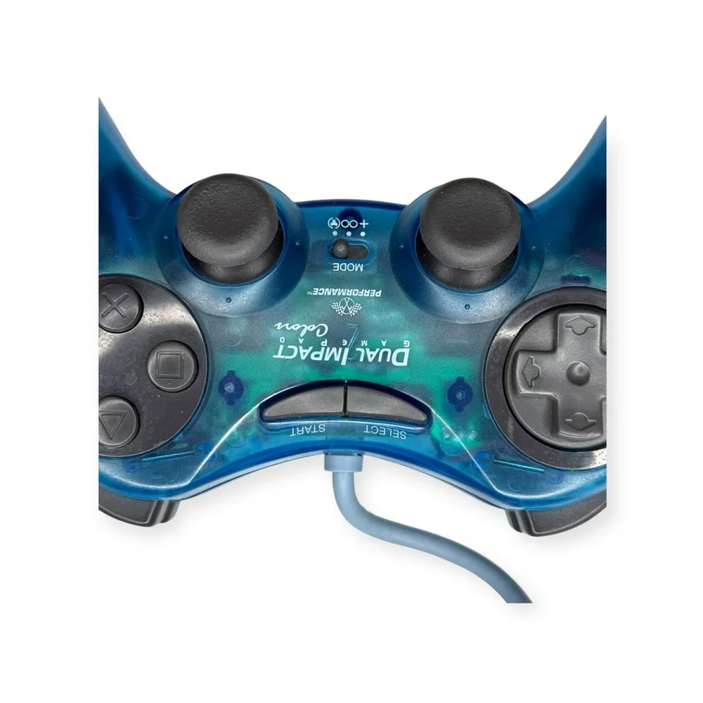 Performance Dual Impact 2 𖤍 Wired Controller Sony PlayStation 2 PS2 𖤍 Blueberry